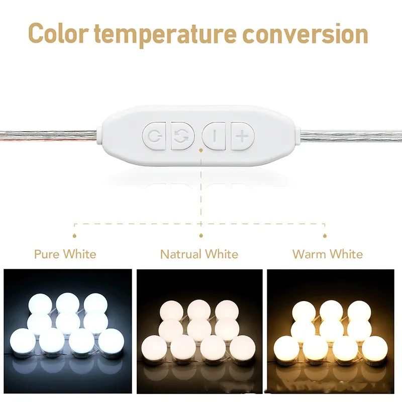Vanity Mirror Light LED Bulbs - 10 Bulbs