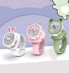 Cartoon Watch Fan With Wrist Strap - Rechargeable