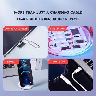 Multifunctional Portable Data Cable Storage Set - 5 in 1