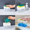 Soap Pump Dispenser and Sponge Holder For Kitchen Sink