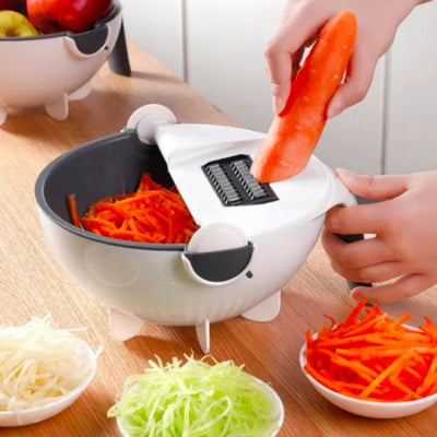 Wet Basket Vegetable Cutter With Drainage - 9 in 1